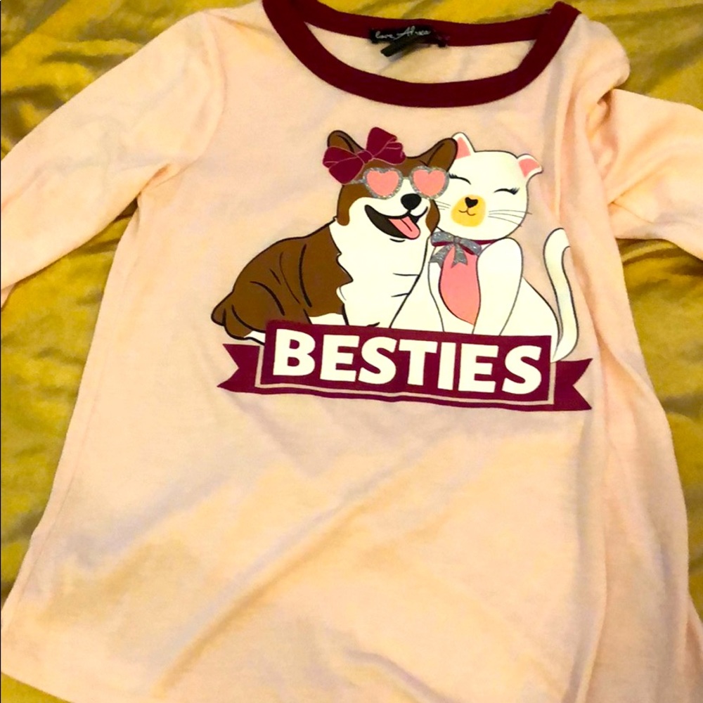 Cat dog Besties tee